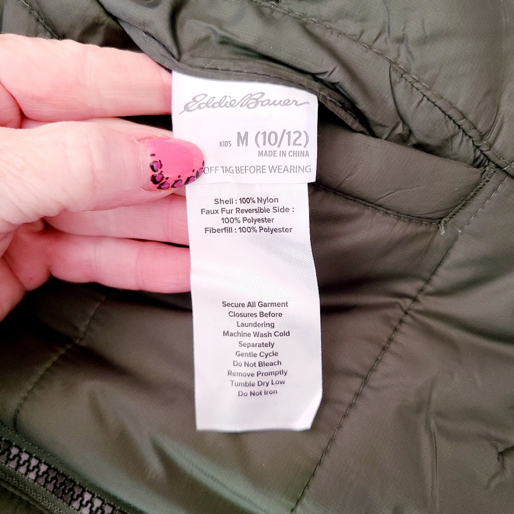 🥳FINAL PRICE👍NWT‼️Eddie Bauer Kid's Youth Deer Harbor REVERSIBLE Hooded Jacket - Picture 9 of 16